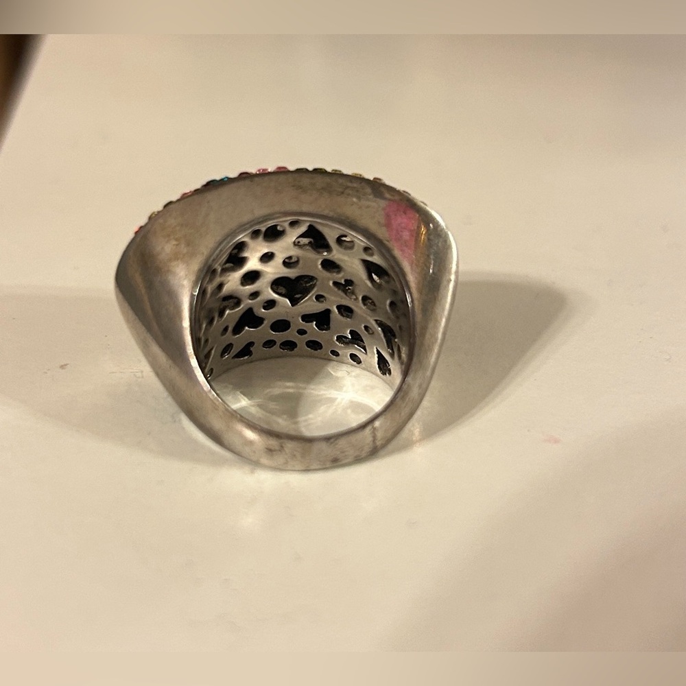 Multicolor Crystal Statement Ring - image 2